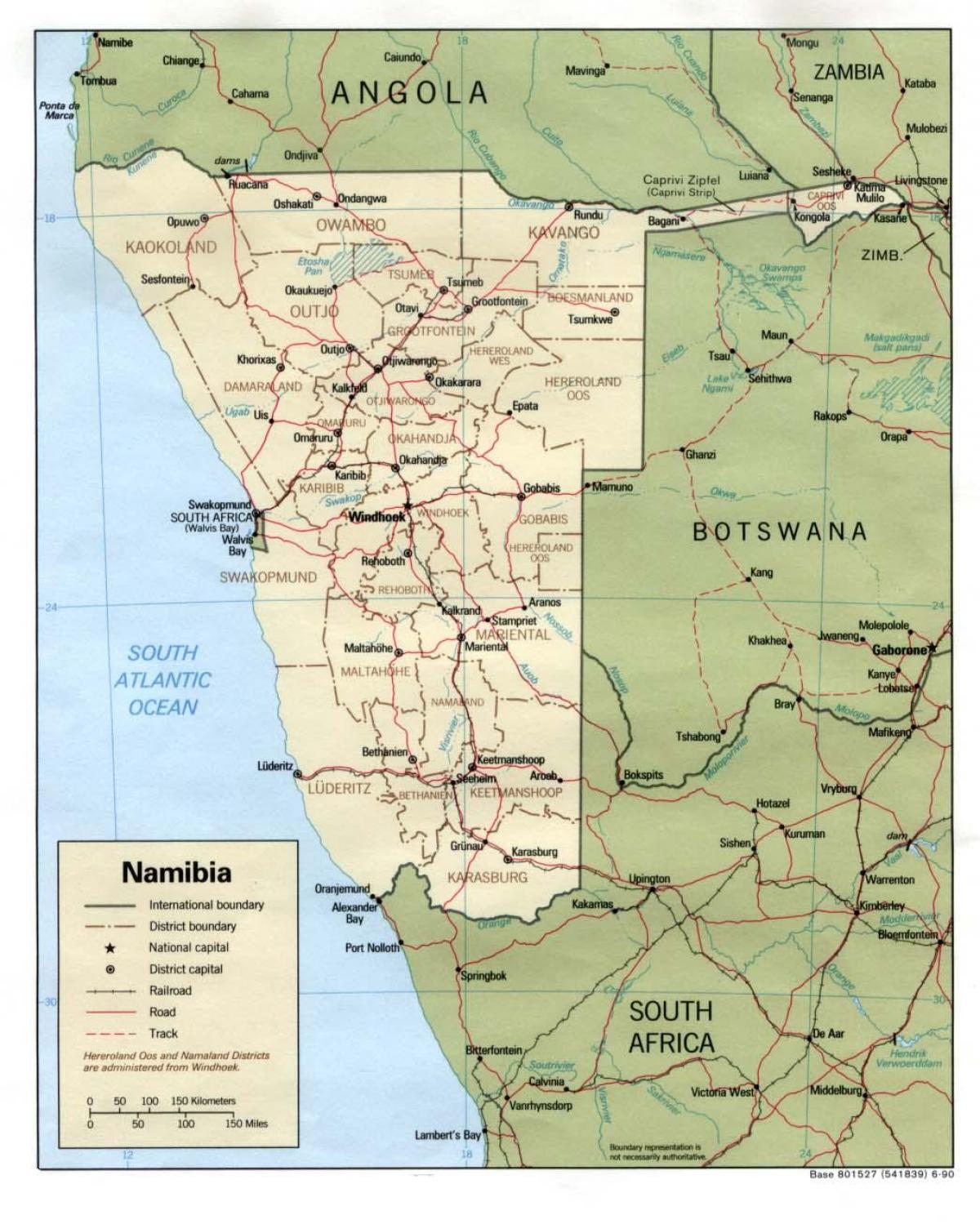 خريطة مفصلة ناميبيا