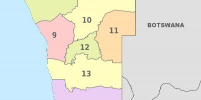 الخريطة السياسية ناميبيا
